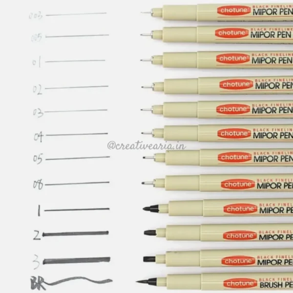 Pigment Liner Pen (Set of 9) - Image 2