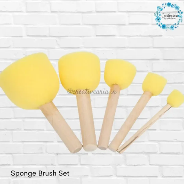 5pc Sponge Brush Set-Yellow