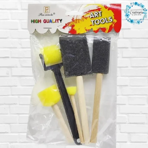 5pc Mixed Sponge Brush Set - Image 2